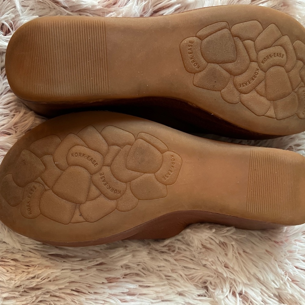 Kork-Ease, GREER open toe chunky leather clog, sz6+box, like NEW - Picture 4 of 6